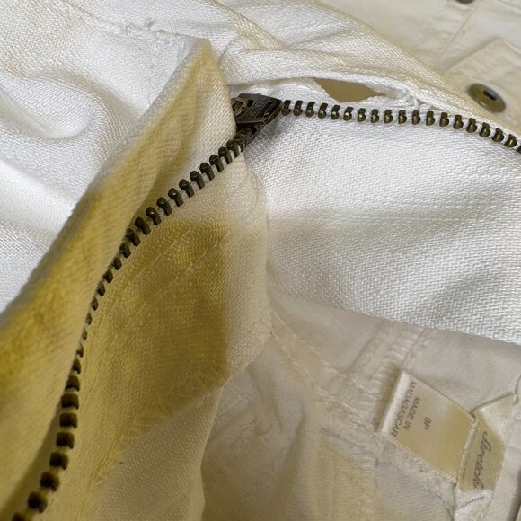 Christopher & Banks Petite Womens Mid Rise Capris Jean Size‎ 8P White Stretch - Picture 13 of 14